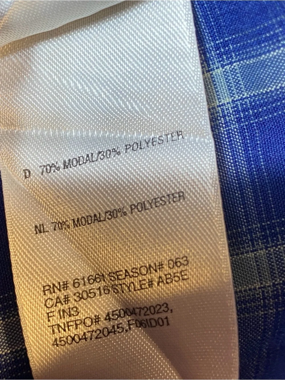 The North Face Men's M Plaid Button Down Shirt Blue Long Sleeve